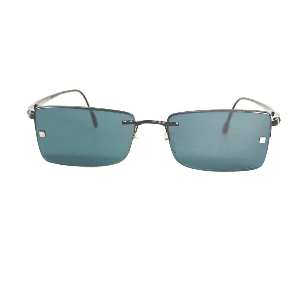 Silhouette 7549 50 6053 Rimless‎ Sunglasses Black Gray Rectangle 53-17-135